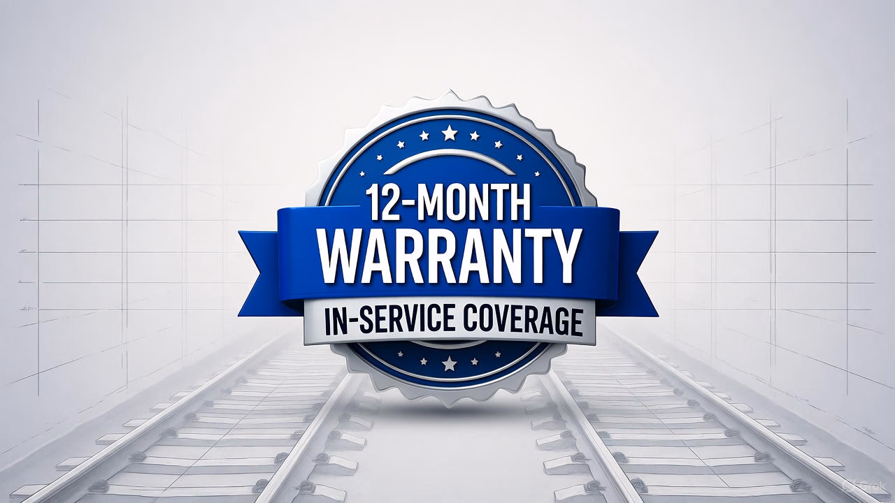 12-Month Warranty In-Service Coverage - UCRS Railway Parts Quality Guarantee